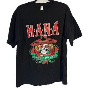 🖤Mana Mexico Lindo Y Querido Tour 2023 Band Tee XL Black Graphic Shirt